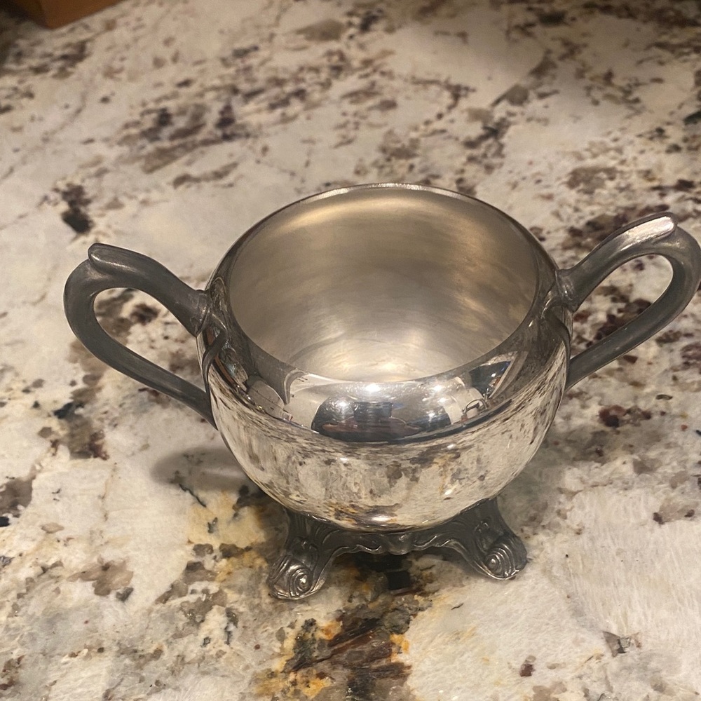 Elegant Silver Double-Handled Bowl
